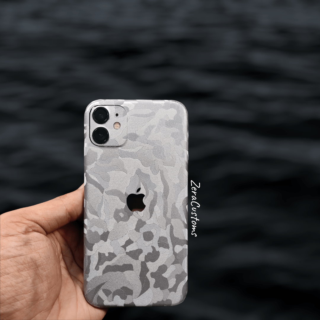 Silver Camo Mobile Skin and Wrap - All Brands & Models - Sneakers Passion