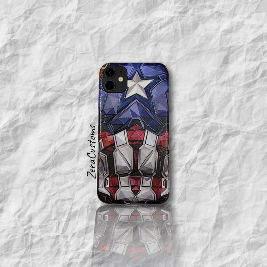 3D Engraved Captain Mobile Skin and Wrap - All Brands & Models - Sneakers Passion