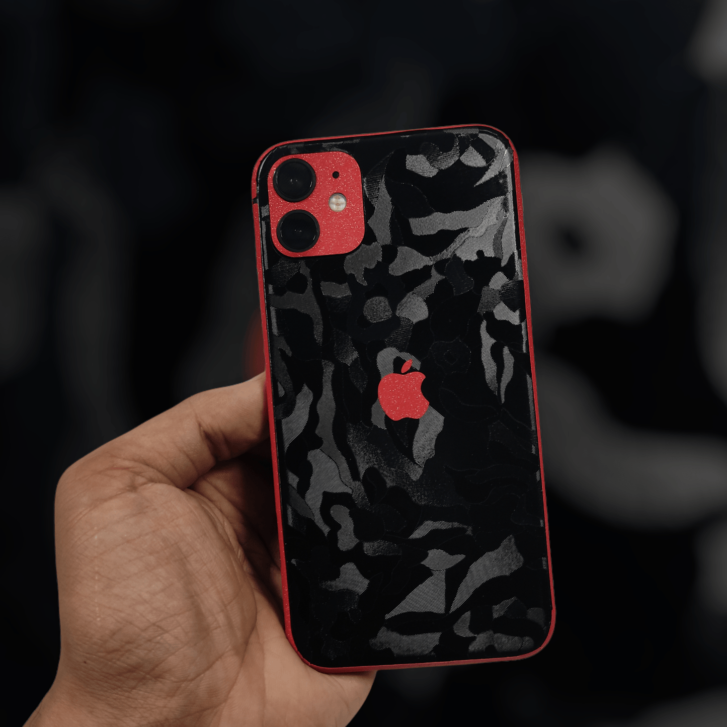 Black Red Camo Mobile Skin and Wrap - All Brands & Models - Sneakers Passion