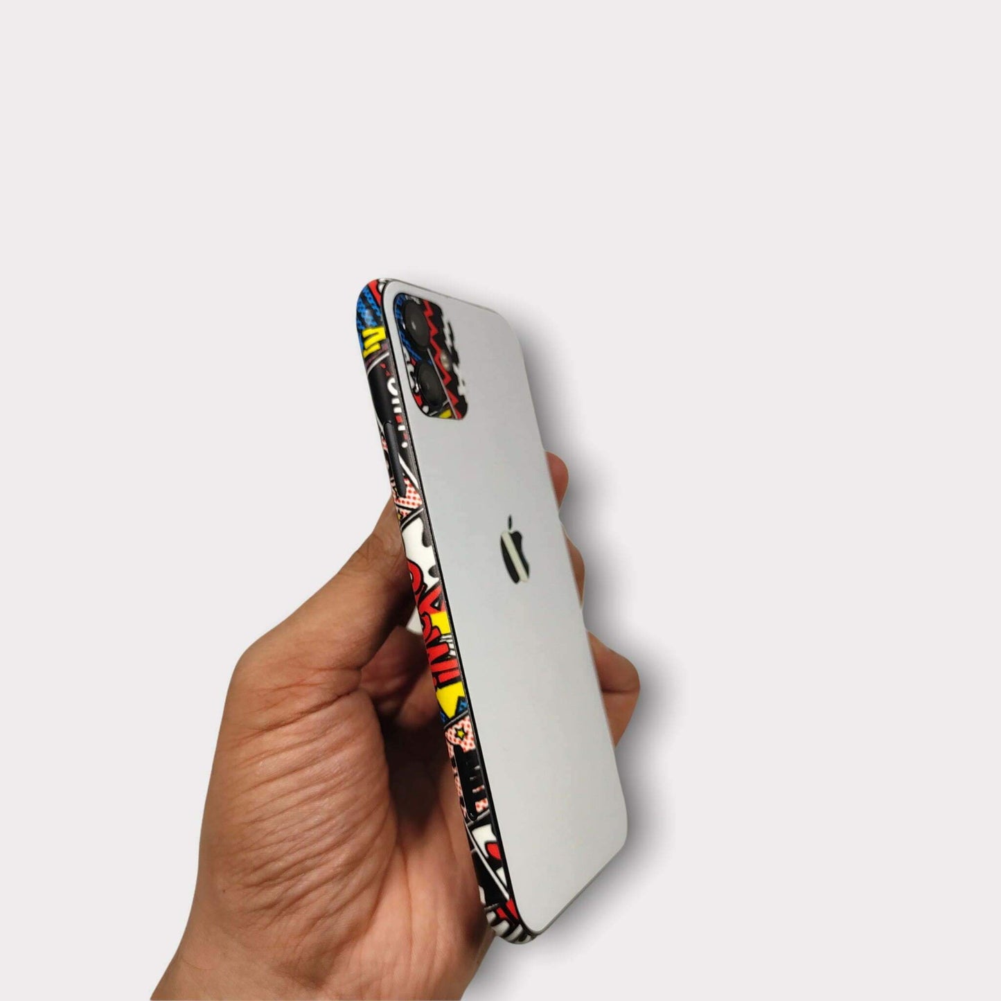 White Leather with Graphics 01 Mobile Skin and Wrap - All Brands & Models - Sneakers Passion