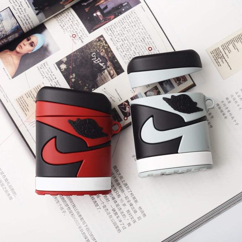 AJ 1 'Banned' 'Shadow' Shaped Airpods Case - Sneakers Passion