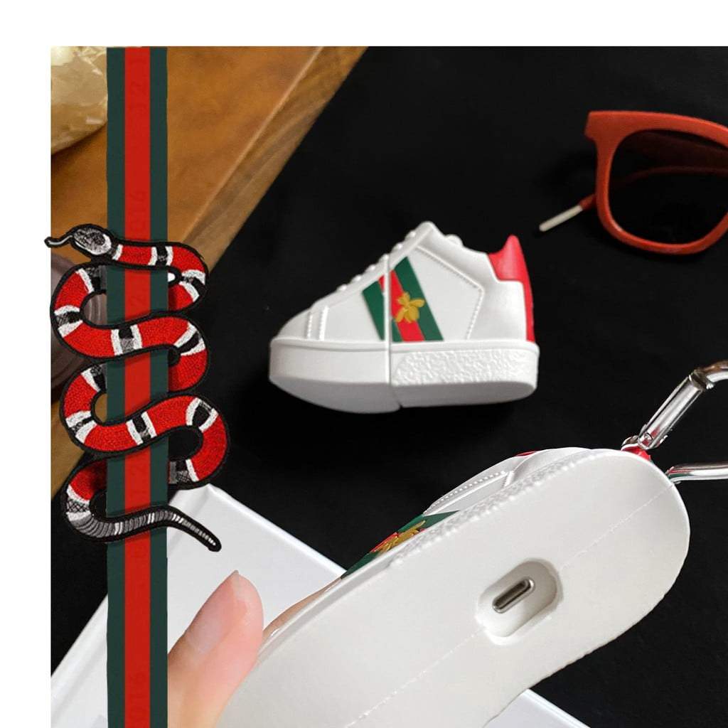 GC White Bee Shoes Case Cover for Apple AirPods - Sneakers Passion