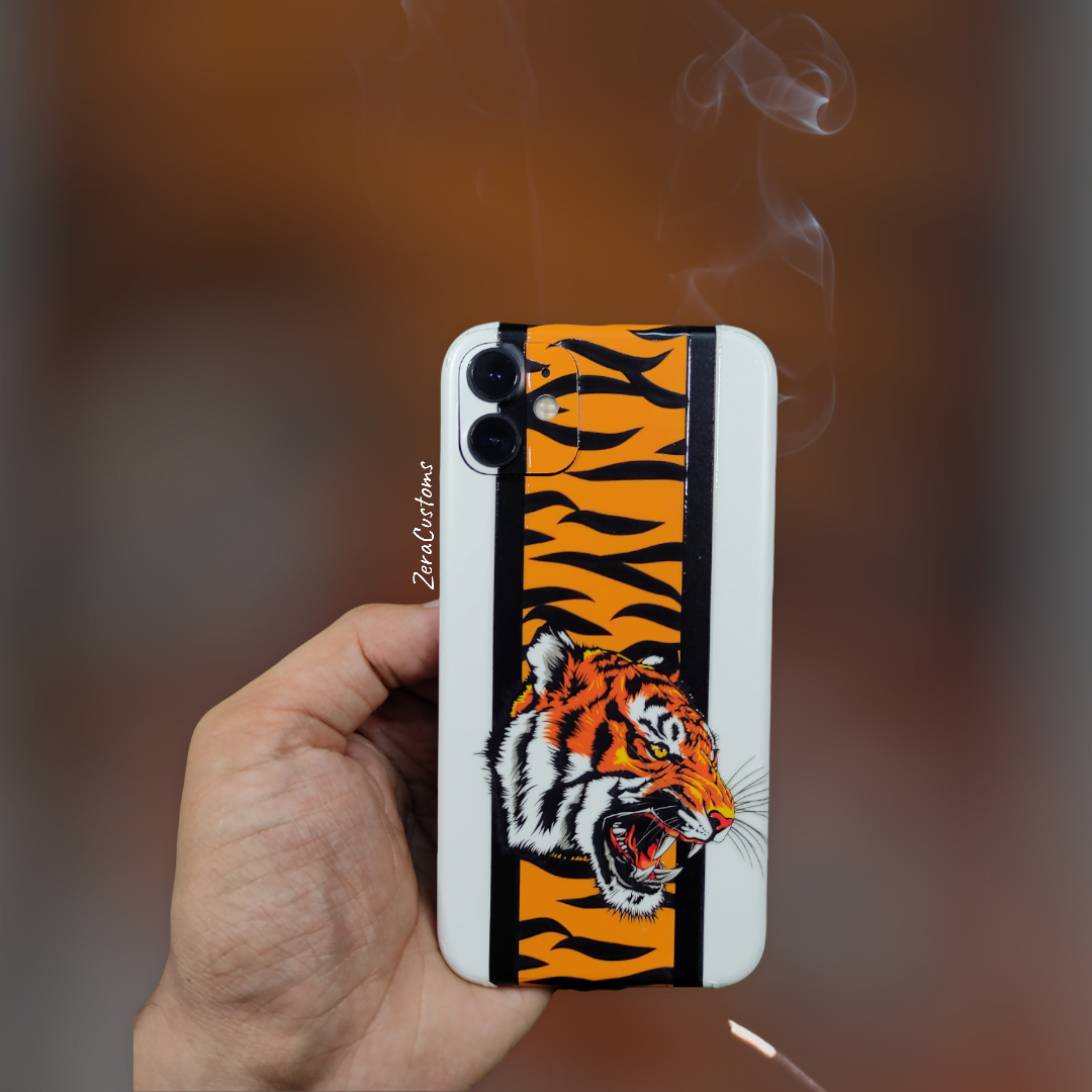 3D Engraved White Tiger Skin - All Brands & Models - Sneakers Passion