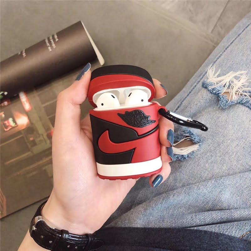 AJ 1 'Banned' 'Shadow' Shaped Airpods Case - Sneakers Passion