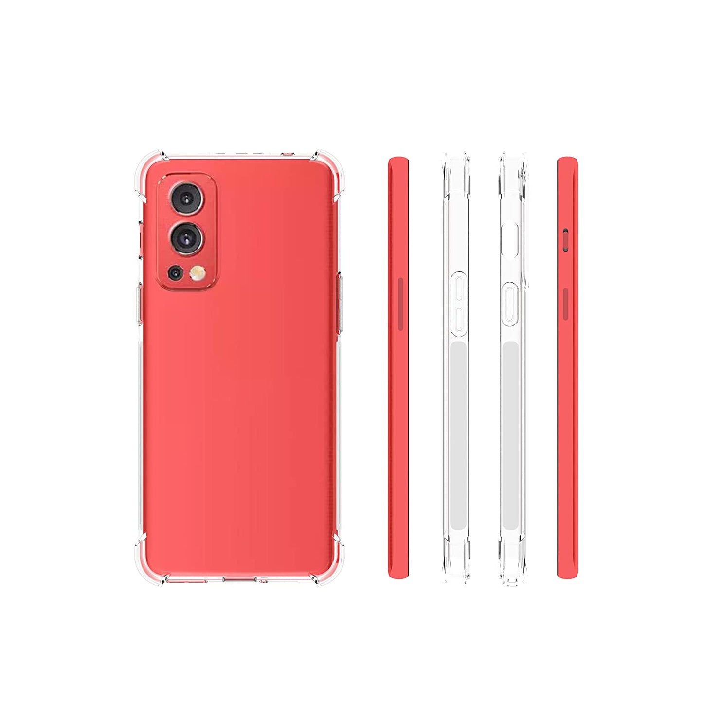Transparent Clear Hard OnePlus Nord 2 5G Bumper Case - Sneakers Passion