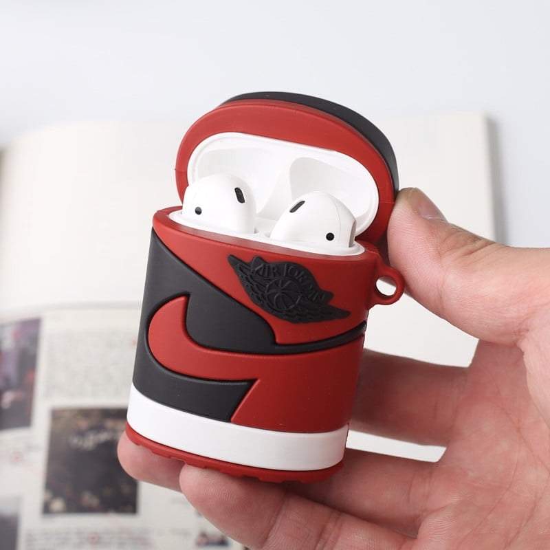 AJ 1 'Banned' 'Shadow' Shaped Airpods Case - Sneakers Passion