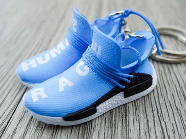 Mini sneaker keychain 3D Pharrell - Human Race - Blue - Sneakers Passion