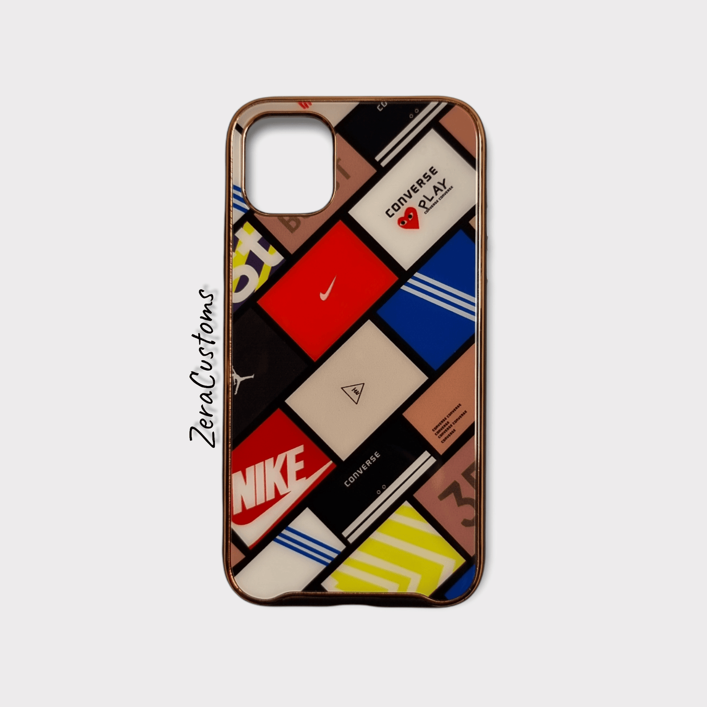 Brands Logo Glass iPhone Case - Sneakers Passion