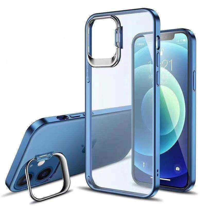 Camera Holder Electroplated Transparent iPhone Case - Sneakers Passion