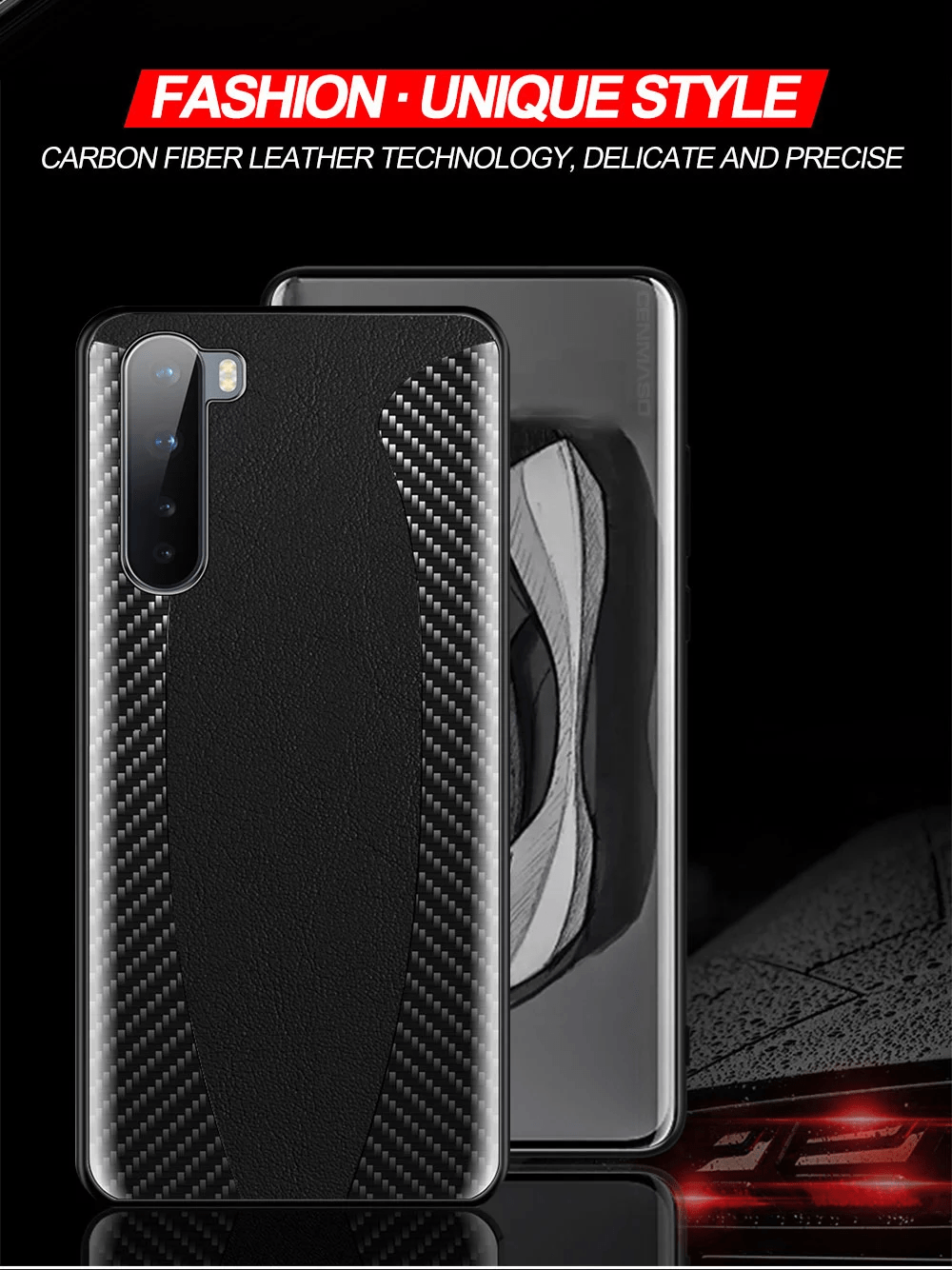 Carbon Fiber Car Pattern Case for OnePlus Nord - Sneakers Passion