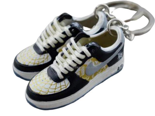 mini sneaker keychains Air Force One Mr Cartoon x Nike - Sneakers Passion