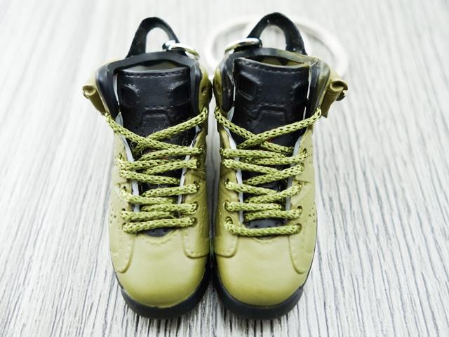 Mini sneaker keychain 3D AJ6 x TS - Mid Olive - Sneakers Passion