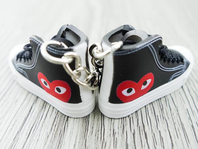 Mini sneaker keychain 3D Converse CDG- BLACK - Sneakers Passion