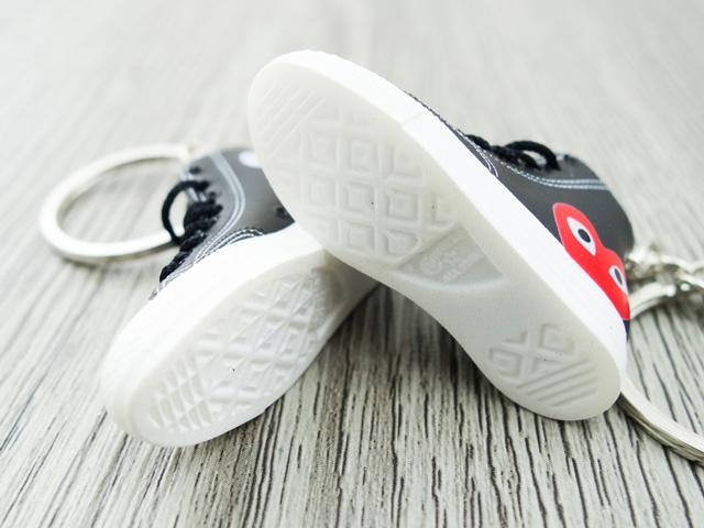 Mini sneaker keychain 3D Converse CDG- BLACK - Sneakers Passion