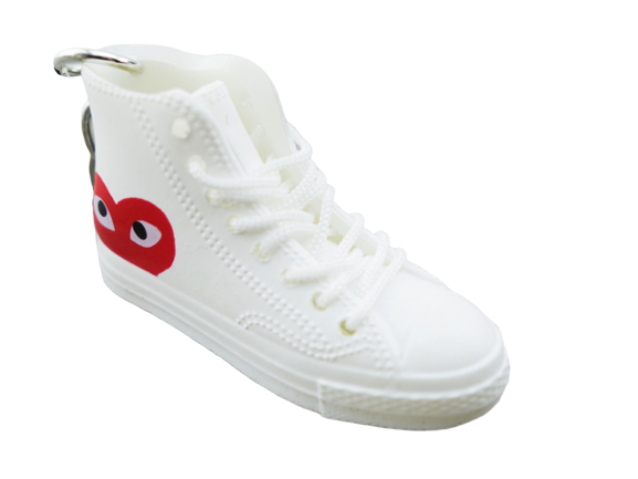 Mini sneaker keychain 3D Converse CDG - White - Sneakers Passion