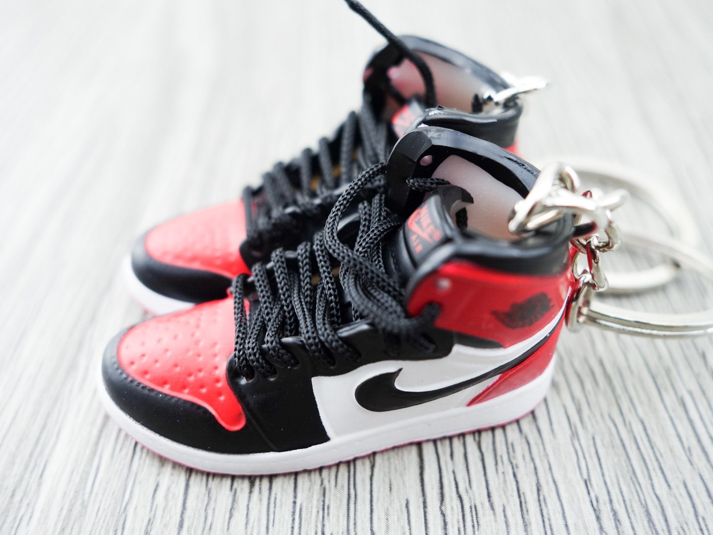 Mini sneaker keychain 3D Air Jordan 1 Black Toe - Sneakers Passion