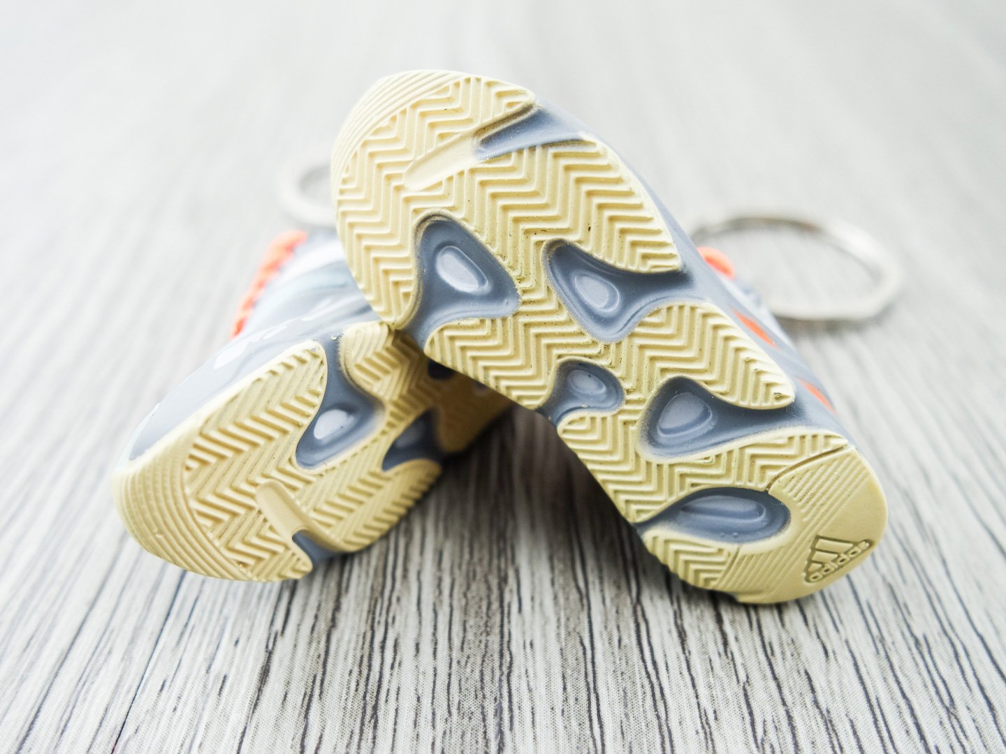 Mini Sneaker Keychains YZY 700 - Inertia with orange laces - Sneakers Passion
