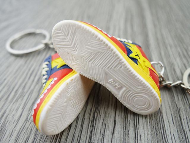 Mini 3D sneaker keychains BAPE - Yellow/Red/Blue - Sneakers Passion