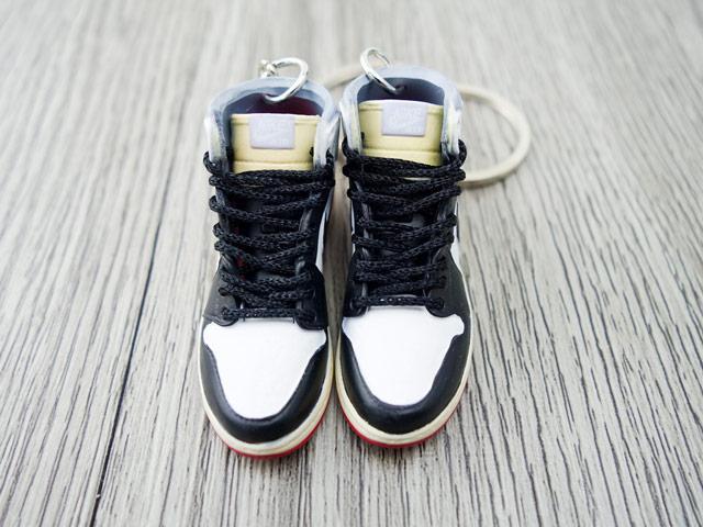 Mini sneaker keychain 3D Air Jordan 1 - High Union Los Angeles Black Toe - Sneakers Passion