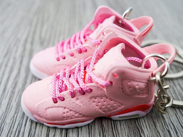 Mini Sneaker Keychains AJ6 Aleali May - Millenium Pink - Sneakers Passion