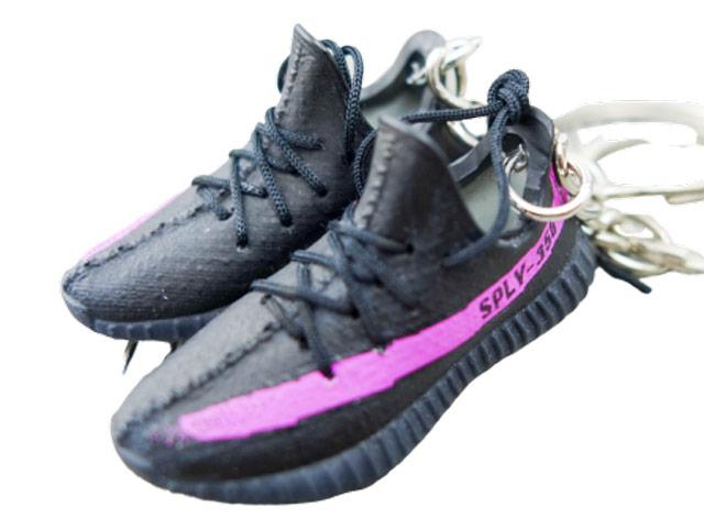 Mini Sneaker Keychains YZY - Black/ Pink - Sneakers Passion