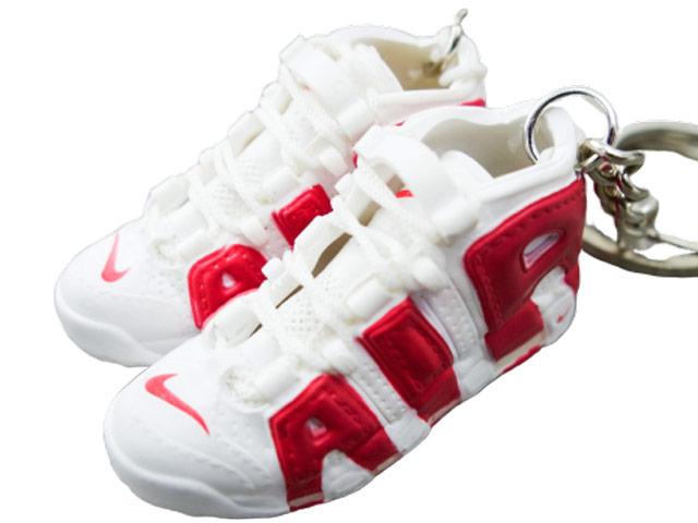 Mini 3D sneaker keychains Air Up Tempo - White and Burgundy - Sneakers Passion