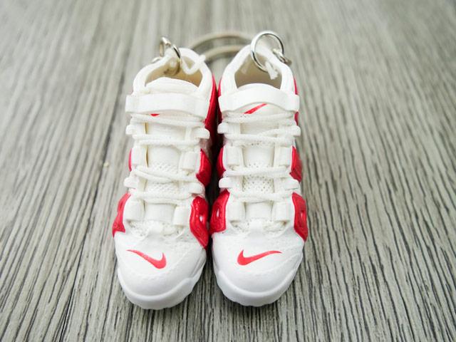 Mini 3D sneaker keychains Air Up Tempo - White and Burgundy - Sneakers Passion