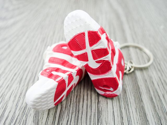 Mini 3D sneaker keychains Air Up Tempo - White and Burgundy - Sneakers Passion