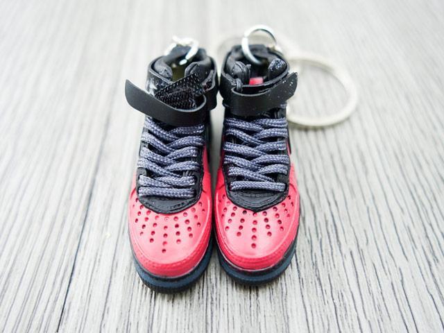 Mini sneaker keychain Air Force 1 Rasheed Wallace Black and Red - Sneakers Passion