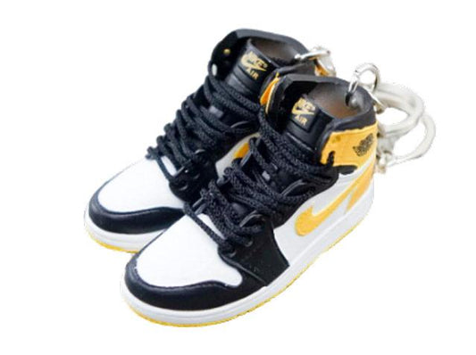 Mini sneaker keychain 3D Air Jordan 1 OG- Yellow Ochre HQ - Sneakers Passion