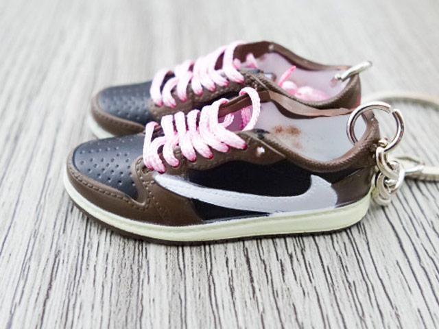 Mini sneaker keychain 3D Air Jordan 1 Low - Travis Scott - Sneakers Passion