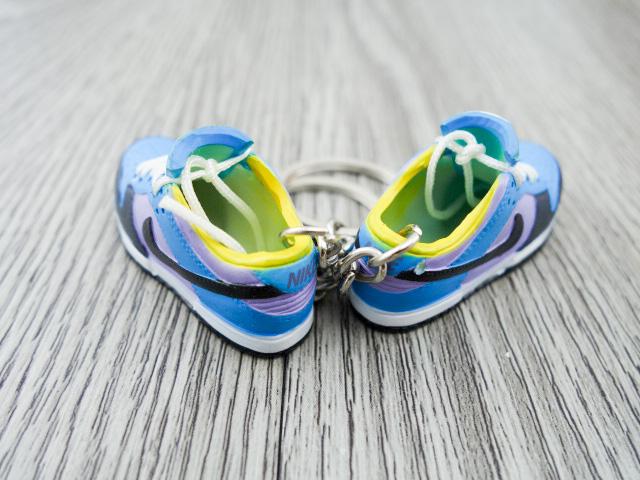 Mini sneaker keychain 3D Dunk - Blue Lilac Yellow - Sneakers Passion