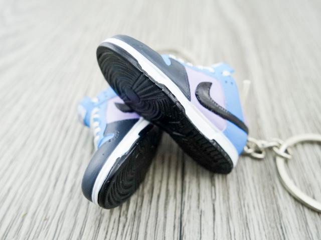 Mini sneaker keychain 3D Dunk - Blue Lilac Yellow - Sneakers Passion