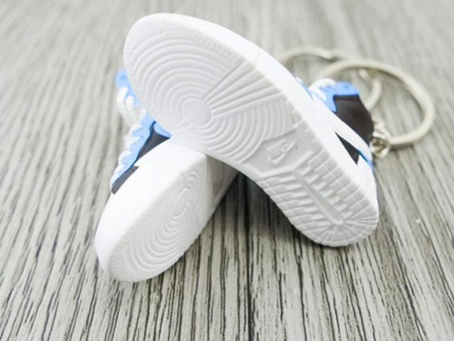 mini 3D sneaker keychains Blazer x SACAI - White Black Legend Blue - Sneakers Passion