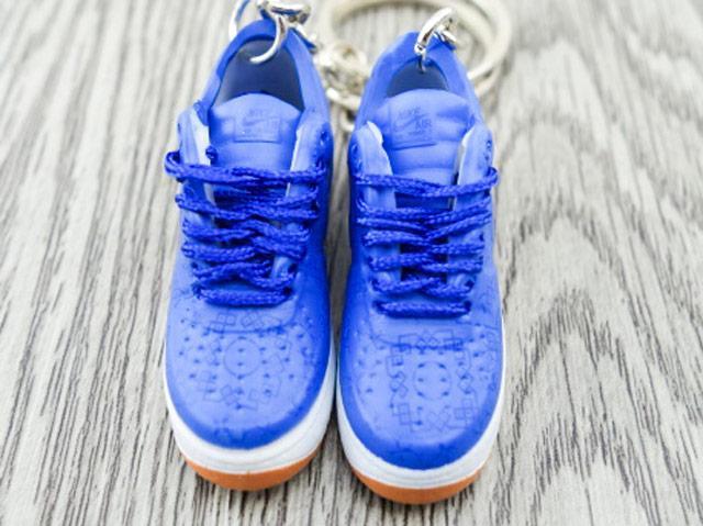 Mini 3D sneaker keychains Air Force 1 x CLOT - Blue - Sneakers Passion