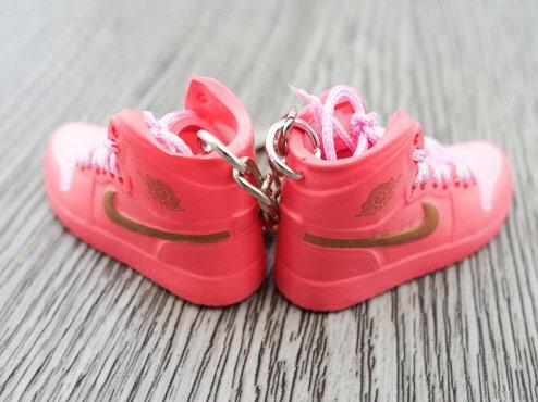 Mini sneaker keychain 3D Air Jordan 1 - Double Pink HQ - Sneakers Passion