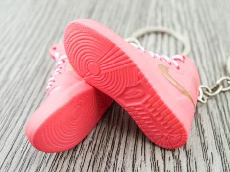 Mini sneaker keychain 3D Air Jordan 1 - Double Pink HQ - Sneakers Passion