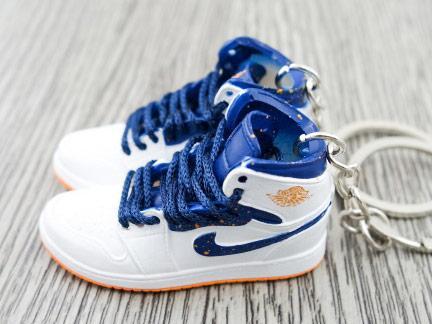Mini sneaker keychain 3D Air Jordan 1 High Orange-Navy HQ - Sneakers Passion