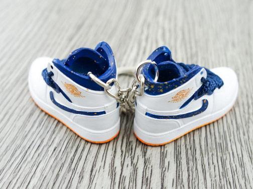 Mini sneaker keychain 3D Air Jordan 1 High Orange-Navy HQ - Sneakers Passion