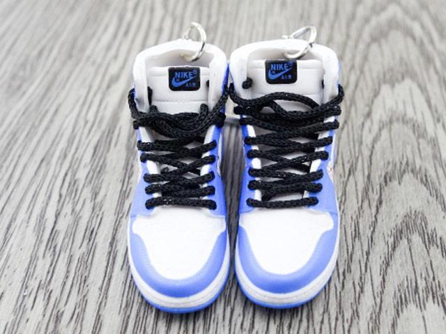 Mini sneaker keychain 3D Air Jordan 1 x SUP - Blue HQ - Sneakers Passion
