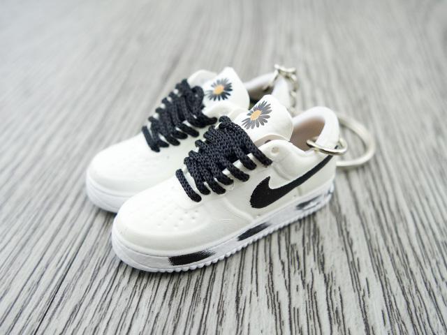 Mini 3D sneaker keychains Air Force 1 x G-Dragon Black x Peaceminusone - Sneakers Passion