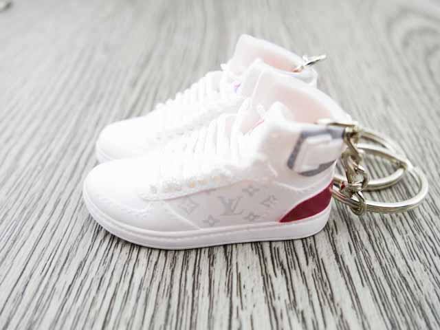 Mini sneaker keychain 3D LV - White - Sneakers Passion
