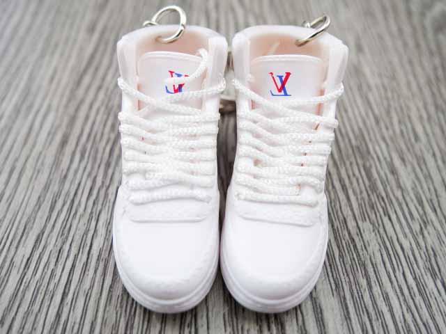 Mini sneaker keychain 3D LV - White - Sneakers Passion