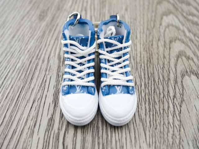 Mini sneaker keychain 3D LV - DENIM - Sneakers Passion