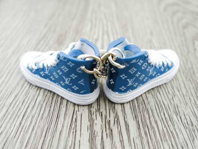 Mini sneaker keychain 3D LV - DENIM - Sneakers Passion