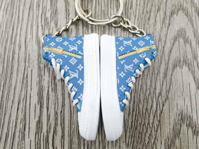 Mini sneaker keychain 3D LV - DENIM - Sneakers Passion