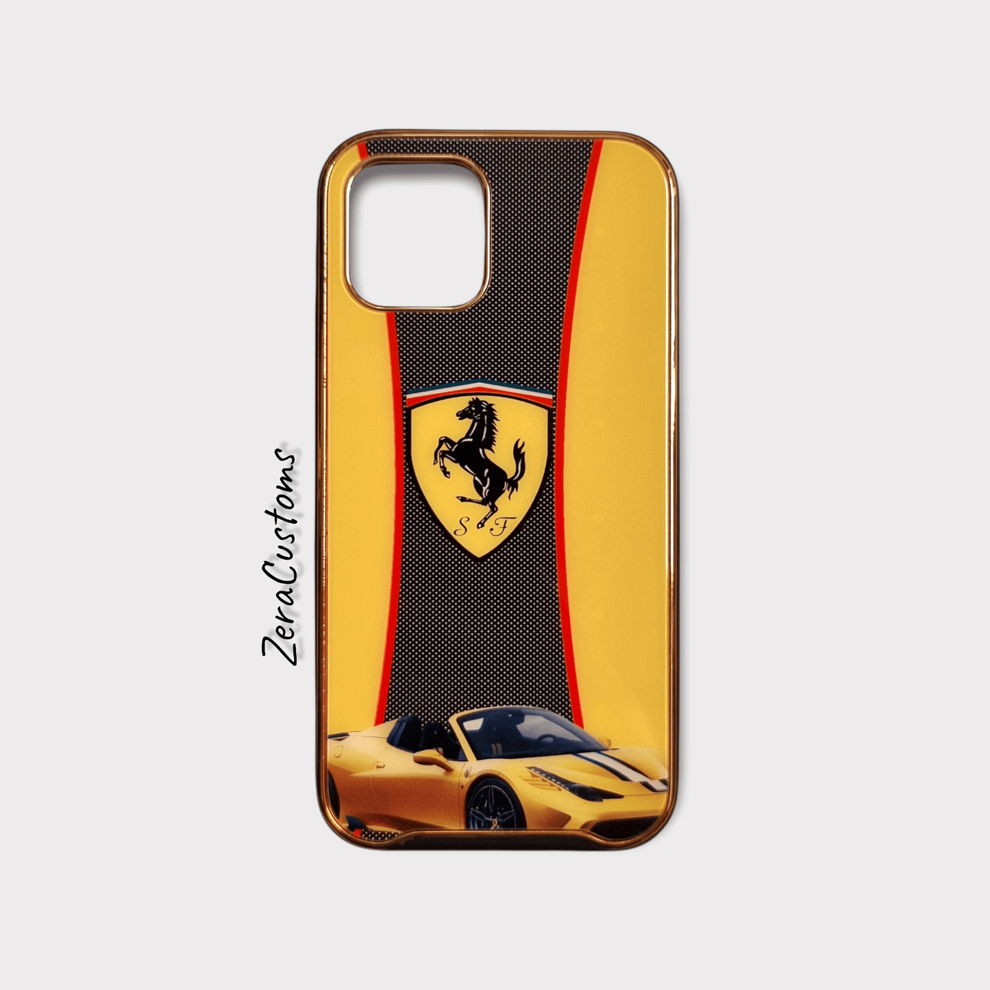 Ferrari Yellow Glass iPhone Case - Sneakers Passion