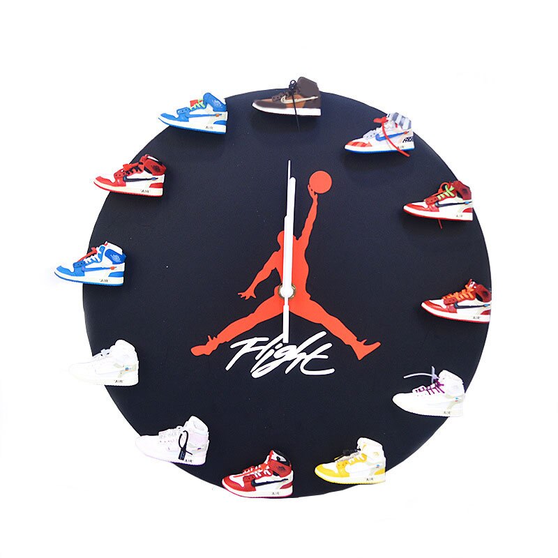 3D Wall Clock Sneakers AJ1 OW Series / Wooden or Iron - Sneakers Passion