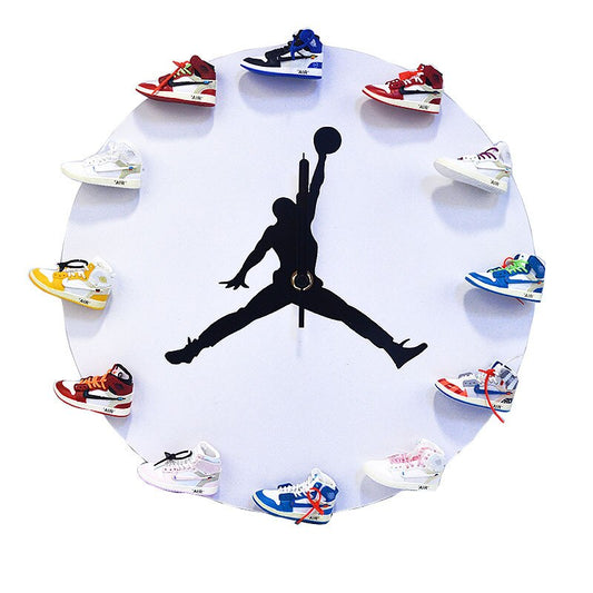 3D Wall Clock Sneakers AJ OW Series 2 / Wooden or Iron - Sneakers Passion