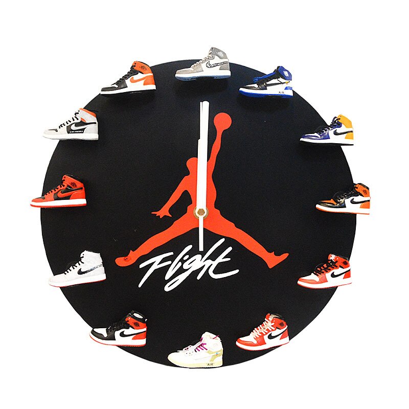 3D Wall Clock Sneakers AJ1 First generation / Wooden or Iron - Sneakers Passion
